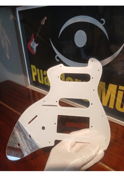 Elektro Gitar Pickguard Şeffaf 12 Delik H/s/s Özel Tasarım Şeffaf Strat Ön/arka