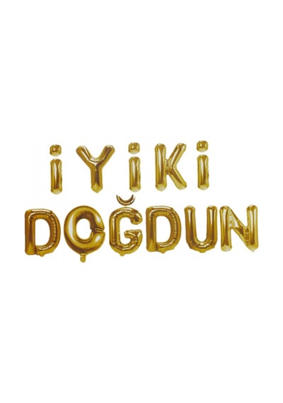 Folyo Balon Iyiki Doğdun Set Gold