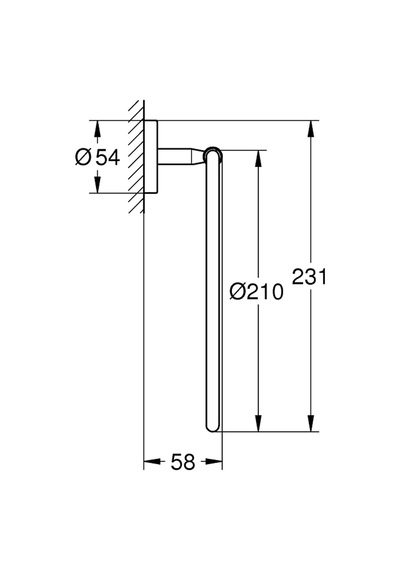 Grohe Yuvarlak Havluluk Baucosmopolitan Krom - 40460001 Krom