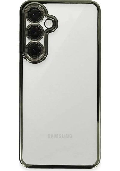 Newface Samsung Galaxy S24 Fe Kılıf Razer Lensli Silikon - Yeşil