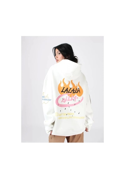 Tarzsokak Holy Powers Beyaz Oversize Unisex Kapüşonlu