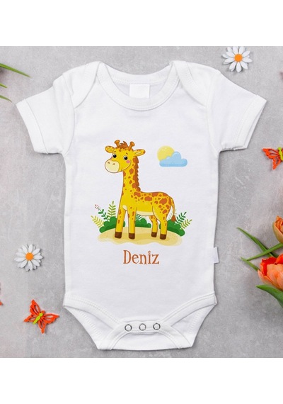 Bitmeyenkartus Bk Kids Isimli Bebek Body Zıbın - Model 20 Beyaz