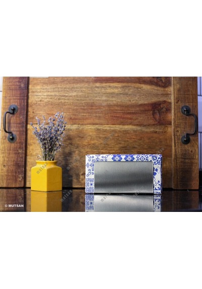 Paslanmaz Çelik Dikdörtgen Peçetelik - Çok Amaçlı/masaüstü Dekoratif Peçetelik - 13 X 7 Cm Çok Renkli