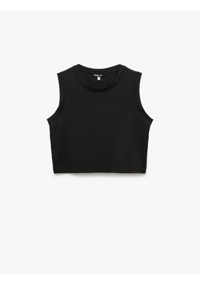 Koton Bisiklet Yaka Kolsuz Kumaş Detaylı Crop Sporcu Atleti Siyah 5sak30046nk Siyah Koton Bisiklet Yaka Kolsuz Kumaş Detaylı Crop Sporcu Atleti Siyah 5sak30046nk Siyah