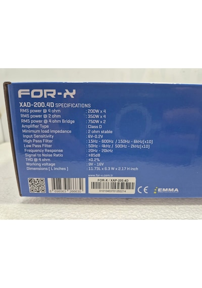 For-x Amfi 4 X 200 Rms Ses Ve Bass Amfisi For-x Xap-200.4d Oto Anfi