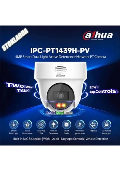 Dahua Ipc-pt1439h-s-pv-0280b 4mp Pt Kamera