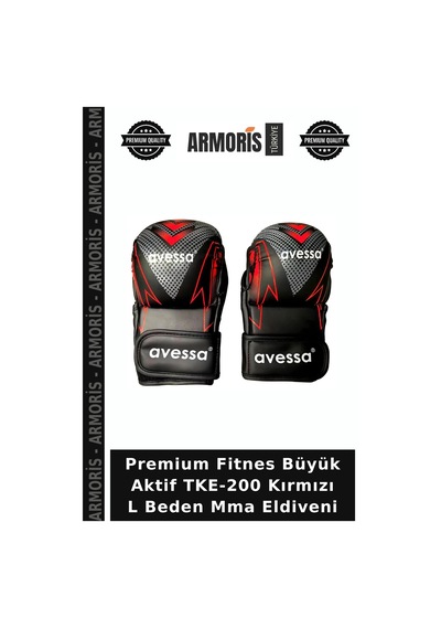 Premium Fitnes Büyük Aktif Tke-200 Kırmızı L Beden Mma Eldiveni