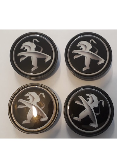 Jant Göbeği Peugeot 65/60 6Mm Yuva 4Lü Set Siyah Plasto