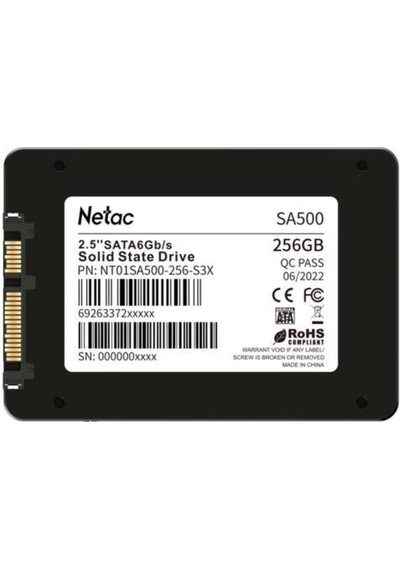 Netac Sa500 256gb 520mb/450mb/s, 2.5" Ssd Dısk 1