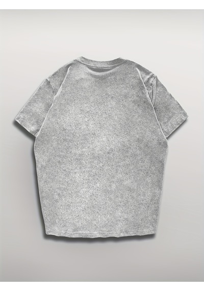 Uyguntarz Unisex Bonjour Paris Baskılı Tasarım Tshirt Gri