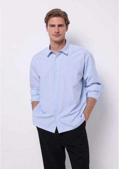 Colin's Colins Boxy Fıt Shirt Neck Çizgili Erkek Mavi Uzun Kol Gömlek Cl1075652 Q1.v1 Bsd Blue Striped Colin's Colins Boxy Fıt Shirt Neck Çizgili Erkek Mavi Uzun Kol Gömlek Cl1075652 Q1.v1 Bsd Blue Striped