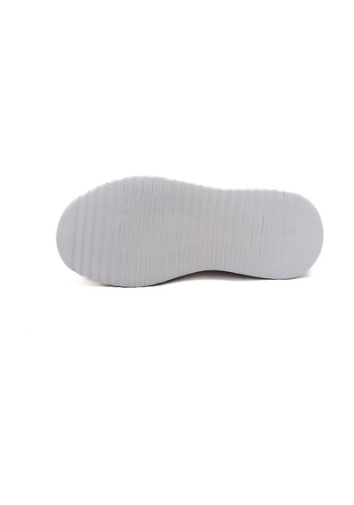 Gdt Ayakkabı Unisex Beyaz Keten Bilekli Bağcıklı Çocuk Sneakers