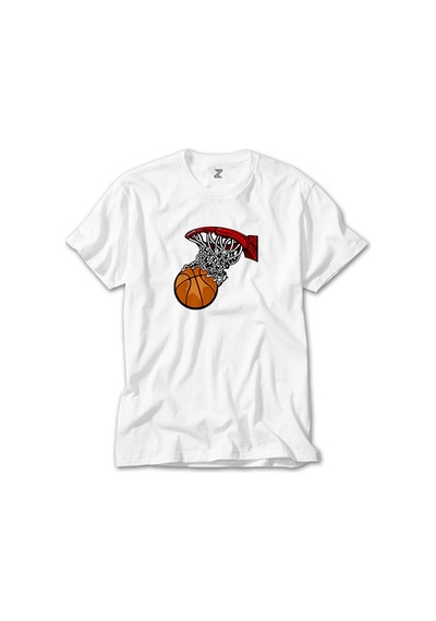 Basketball Hoop  Beyaz Tişört Beyaz