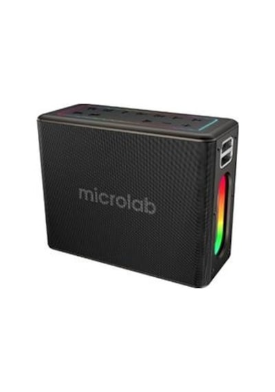Microlab M60 Vega 15000mah Batarya Wireless Mikrofonlu Siyah Gri Usb + Tf Kart + Bluetooth Powerban