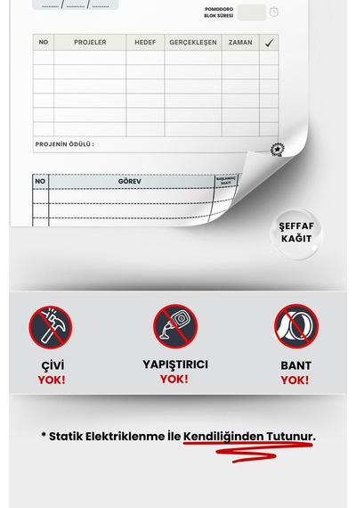Pomodoro Tekniği Planlayıcı, Sihirli Kağıt, Ders Planlayıcı, İş Planlayıcı, Süresiz Planlayıcı