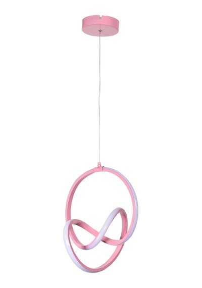 Anka Modern Tasarım Çocuk Bebek Odası - Salon - Mutfak Pembe Renk Beyaz Ledli Tekli Led Avize Pembe Pembe