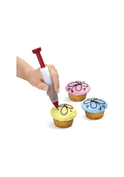 Tinky Winky Pasta Dekor Kalemi 16 Cm Pasta Süsleme Muffin Cupcake Dekor Yazı Çikolata Latte Kalem