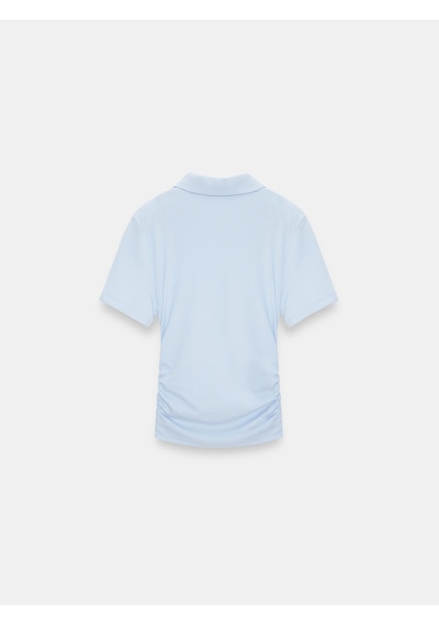 Dilvin 32614 Polo Yaka Top-açık Mavi