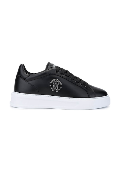 Roberto Cavalli Erkek Hakiki Deri Siyah Sneakers & Spor Ayakkabı 780 25730 Erk Ayk Y25 Nero Siyah