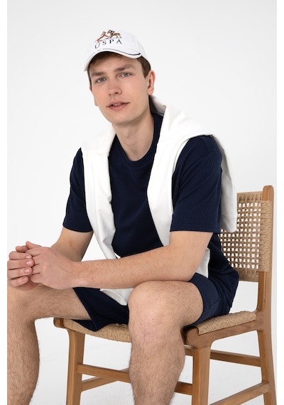U.S. Polo Assn. Erkek Comfort Fit Bisiklet Yaka Lacivert Tişört 50308814-VR033