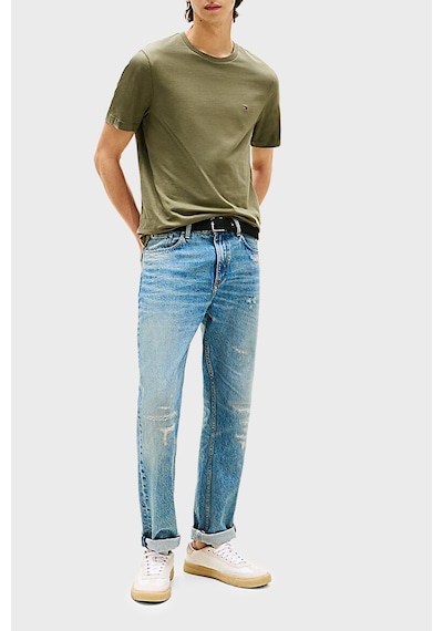 Tommy Hilfiger Erkek T Shirt Mw0mw39995 Plı Yeşil Yeşil