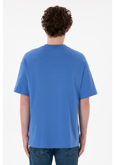 U.S. Polo Assn. Erkek Oversize Fit Bisiklet Yaka İndigo Tişört 50305904-VR028 U.S. Polo Assn. Erkek Oversize Fit Bisiklet Yaka İndigo Tişört 50305904-VR028