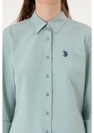 U.S. Polo Assn. Kadın Mint Uzun Kollu Basic Gömlek 50316711-VR090