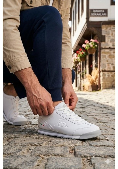 Kappa Kp-2072 Samana Rahat Orijinal Ürün Erkek Spor Sneaker Ayakkabı Beyaz