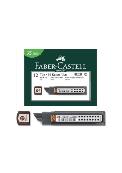 Faber Super Fine Min 0.5 MM 2B 75Mm 24 Min/Tüp