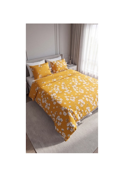 %100 Pamuk Çift Kişilik Çiçekli Bağcıklı Nevresim Seti 220x200 Cm 2 Desenli + 2 Düz Beyaz Yastık Kılıfı Sarı - 909838824 Sarı %100 Pamuk Çift Kişilik Çiçekli Bağcıklı Nevresim Seti 220x200 Cm 2 Desenli + 2 Düz Beyaz Yastık Kılıfı Sarı - 909838824 Sarı