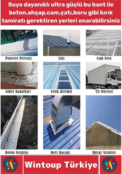 Ultra Güçlü Su Neme Dayanıklı Çok Amaçlı Montaj Onarım İzolasyon Tamir Bantı Kırmızı 48 Mmx10 Metre