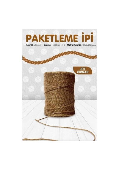 Doğal jüt ip Hasır Süsleme İpi Paketleme İpi Kendir Kırnap İpi 1.5 MM 400 G 400 M