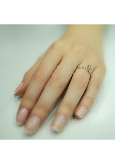 Lova G Renk 0,10 Karat Pırlanta Tektaş Yüzük - 1070026