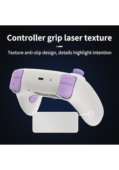 Gizala Kablosuz Oyun Kolu Gamepad Hall Effect Triggers Joystick Switch 2 / Pc/android/Apple Uyumlu iOS Beyaz