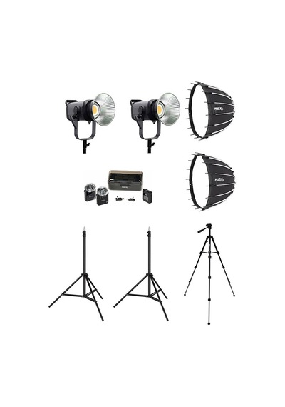 Cobac 300 Stüdyo Işığı 2 + 3 Mt Işık Ayağı 2 + Sl90 Softbox 2 + 307 Tripod + M29 Mikrofon Işık Seti