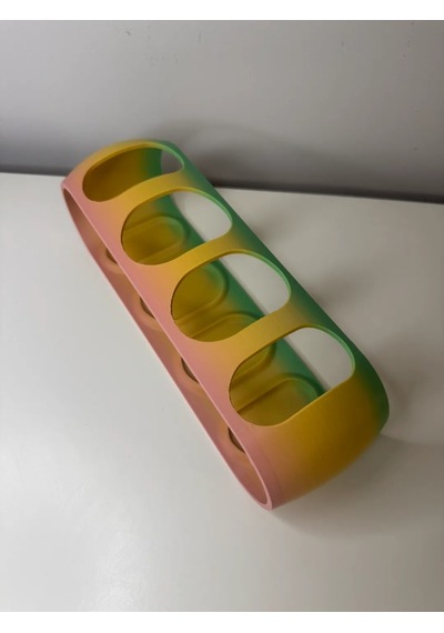 3d Baskı Dört Bölmeli Yatay Kumanda Standı Oval Kumanda Tutucu Sehpa Düzenleyici Renk Geçişli Çok Renkli
