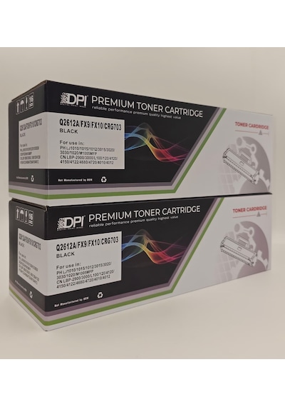 Hp 12a Q2612a Uyumlu, Toner 2 Li Paket Hp Laserjet 1020/ 1010/ 1012/ 1018/ 1022/ 3015/ 3030/ 3050/ 3055/ 3020/ 1022n/ 3052/ M1005/ M1319f