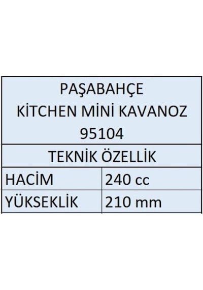 95104 Kitchen Mini Baharatlık Kavanoz 240cc -12 Adet Şeffaf