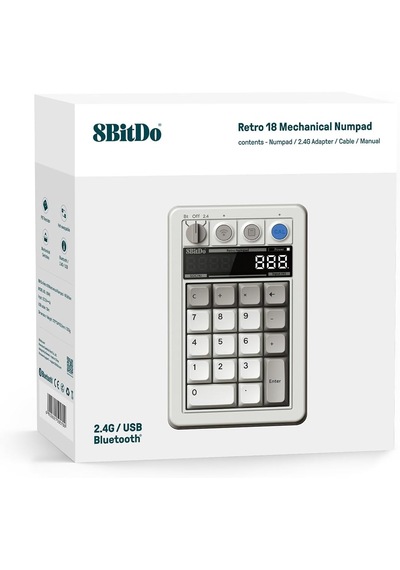 8bitdo Retro 18 M Edition Mekanik Numpad Gri