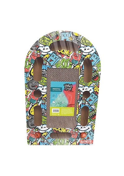M-pets Urban Style Freestyle Kedi Karton Tırmalama Tahtası Renkli 50x30 Cm 244-54018.01