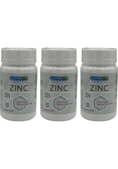 Nutrivita Nutrition Zinc 15 Mg Çinko 3x120 Tablet