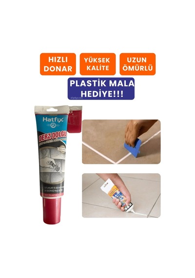 Hatfix 400ml Gaga Uçlu Beyaz Derz Dolgu 2 Adet Seramik Derzi Seramik Derz Dolguı