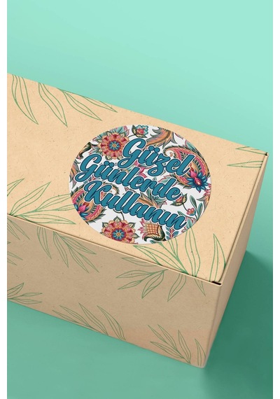 Çiçekli Güzel Günlerde Kullanın Sticker 3x3cm St2168 Çok Renkli