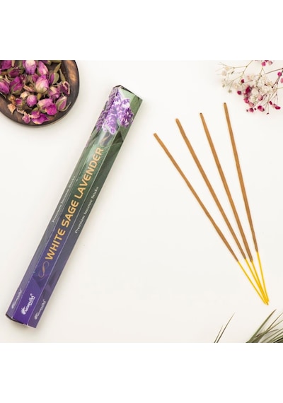Aromatika Beyaz Adaçayı & Lavanta Aromalı Premium Çubuk Tütsü