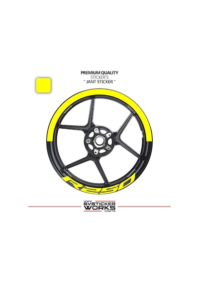Rks R250 Jant Şeridi Yarım Jant Kaplama & R250 Yazı Sticker Seti 50774089