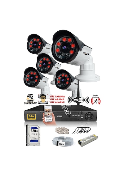 IDS DS-2015HD-SET5-ARRAY 5 Kameralı 1080P Full HD 5 MP Sony Lensli Kamera Seti - 2015