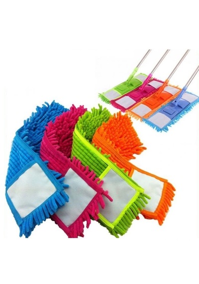 Paspas Yedeği Mikrofiber Makarna Mop Paspas Yedeği 60 Cm Çok Renkli