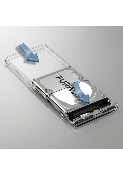 2.5" Sata Hdd/ssd Harici Disk Kutusu - Usb 3.0 Micro-b 5gbps E Kadar Hız - 4tb A Kadar Destek - Windows/mac/linux Uyumlu - Taşınabilir Şeffaf Harddisk Kutusu