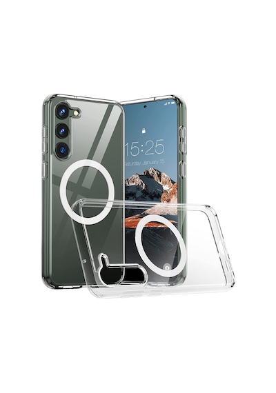 Teknomoda Samsung Galaxy S23 Kılıf Magsafe Uyumlu Manyetik Şeffaf Kapak