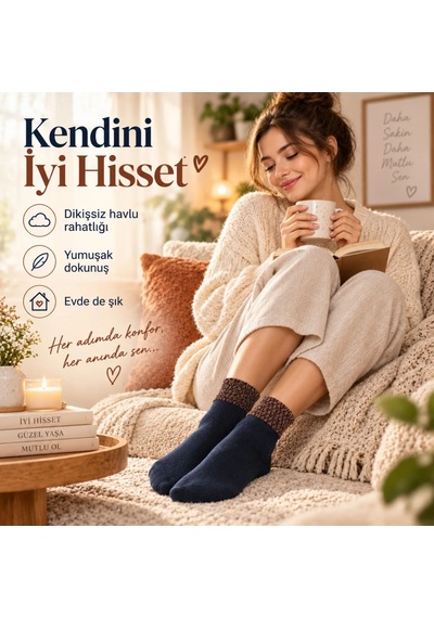 Çorap Giyim Kadın Simli 12'li Bilek Patik Çorap Dikişsiz Havlu Yapı, Yumuşak Konforlu Günlük Çorap Çok Renkli